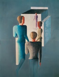 Quatre figures et un cube - Oskar Schlemmer