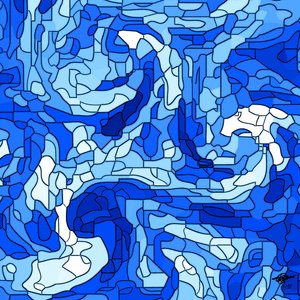 Flux de mosaïque bleue - Osvaldo Russo