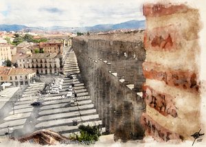 La ville de Ségovie et son aqueduc romain - Osvaldo Russo