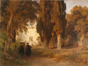 Le jardin du monastère, après 1857