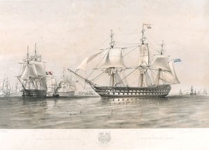 Les flottes anglaise et française dans la Baltique