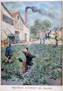 Accident de chasse, 1900