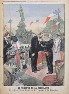 Jules Dalou recevant la médaille de la Légion d