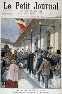 Paul Déroulède arrivant en exil à Tournai, Belgique, 1900