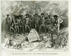 À quoi peut servir un journal ? Gravure par Tofani, pour illustrer l