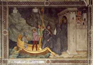 Saint Augustin partant pour Tagasthe, fonde une communauté religieuse