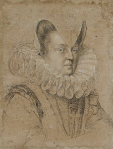Portrait de Margherita, duchesse de Ferrare, début du XVIIe siècle - Ottavio Mario Leoni
