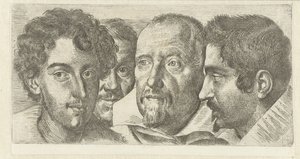 Portrait de Cosimo Orsino, Cesare Bartolotti, Sigmund Laire et un autoportrait d