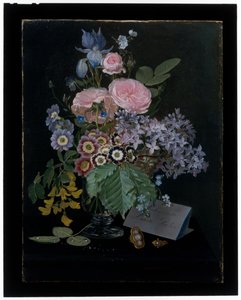 Nature morte de fleurs dans un vase en verre - Otto Didrik Ottesen