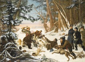 Le Tsarévitch Alexandre Nikolaïevitch à la chasse à l