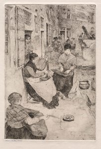 Eaux-fortes de Venise : Enfileurs de perles, 1882 - Otto H. Bacher
