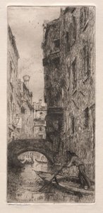 Eaux-fortes de Venise : Ponte del Pistor, Venise