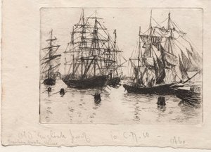 Voiliers, Venise, 1880