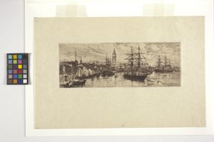 Venise, navires et Palais des Doges - Otto Henry Bacher