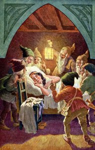 Blanche-Neige et les Sept Nains, vers 1900 (illustration)