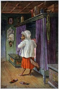 Le loup déguisé en Grand-Mère, vers 1910 (carte postale)