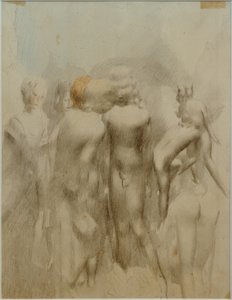 Groupe de garçons nus en plein air (Baigneurs)