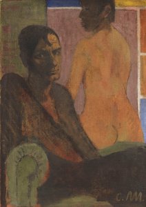 Autoportrait avec dos nu, ca 1929 - Otto Mueller