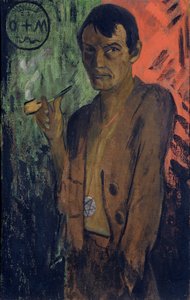 Autoportrait au pentagramme, vers 1924 (tempera sur toile)