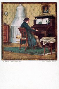 Robert Schumann jouant du piano