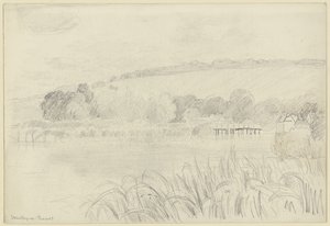 Paysage fluvial près de Streatley-on-Thames - Otto Scholderer