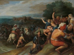 Les Bataves entourent les Romains à Vetera - Otto van Veen