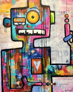 Robot coloré issu de l