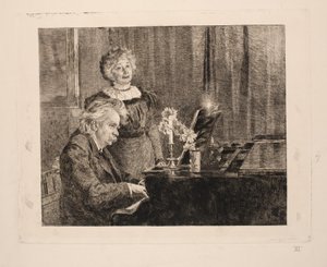 Edvard et Nina Grieg au piano - Peder Severin Krøyer