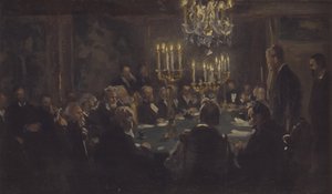 Esquisse de composition pour "Une réunion à la Société des Sciences" à la Société des Sciences - Peder Severin Krøyer