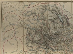 Carte de la collection de cartes de la Bibliothèque nationale. La carte a été dessinée à la main (après 1846) et montre le Telemark