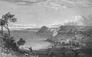 Sidmouth, depuis les falaises, vers Seaton, 1832