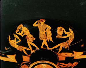 Des guerriers revêtent leur armure, un jeune se coupe les cheveux ... - Painter Makron