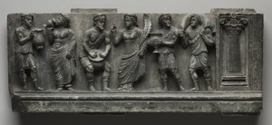 Relief bacchanal, Pakistan, Gandhara, région de Buner, début de la période Kushan (1-320 après J.-C.)