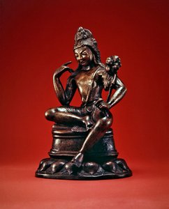 Padmapani Lokeshvara assis en méditation, première moitié du 7e siècle