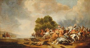 Une escarmouche de cavalerie