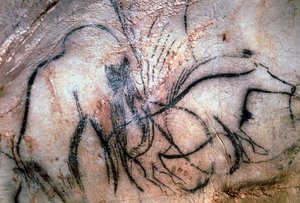 Peintures représentant des mammouths et du bétail, de la Chapelle des Mammouths