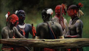 Contre la clôture, 2004 (pastel) - Pamela Patrick White