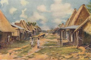 Un village indigène, Panama, 1916