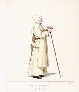 Costume clérical : un moine chartreux, ordre de Saint Bruno - Paolo Mercuri