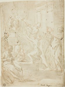 Figures à un autel ou sacrifice classique