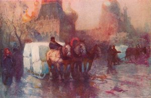 Transport de glace à Moscou, XIXe siècle