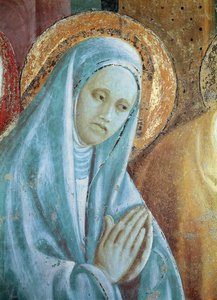 Tête de Sainte Anne de la Présentation de Marie au Temple, 1433-34 (détail)