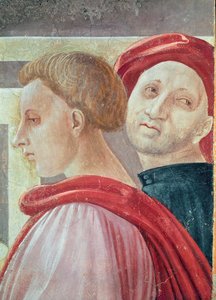 Têtes de deux hommes, de la Présentation de Marie au Temple, 1433-34 (détail)