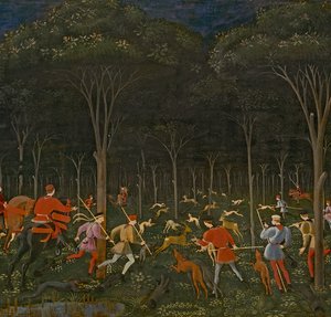 La Chasse dans la forêt (détail)