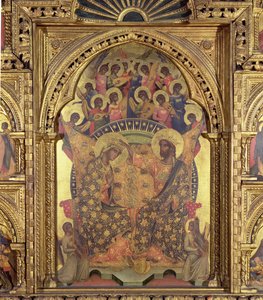 Couronnement de la Vierge (détail du polyptyque)