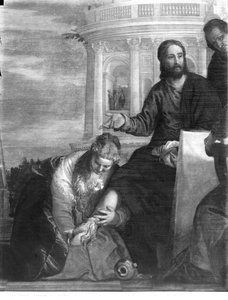 Le Repas chez Simon le Pharisien, détail de la partie centrale, 1570