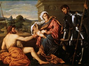 Madone et Enfant, Saint Jean-Baptiste et Saint Georges, début des années 1530