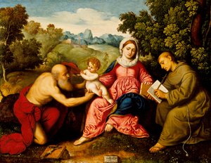 Madone et Enfant avec Saints Jérôme et François