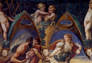 Actéon avec ses compagnons (détail) - Parmigianino