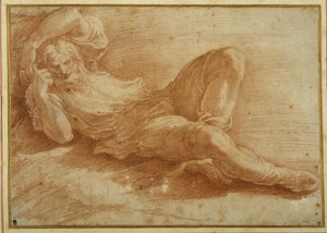 Figure barbu, dormant - Parmigianino